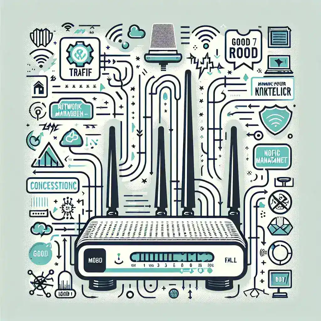 How do you manage network traffic on a modem router combo?
